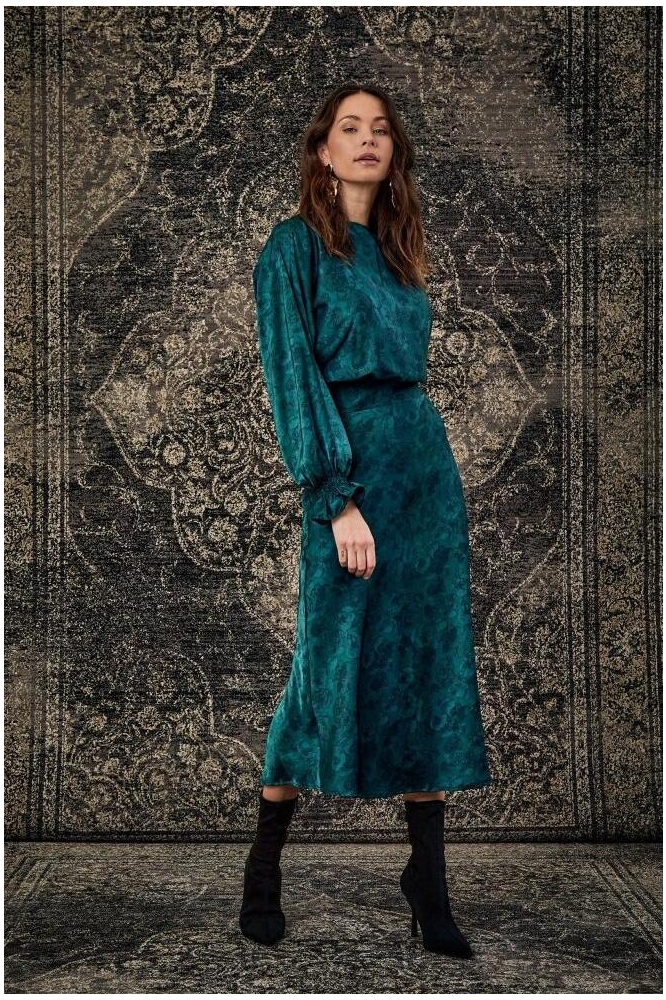 RAYA MIDI SKIRT PC7553 2114P OCEAN DEPTH PRINT