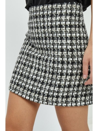 Minus Rok RENETE SHORT SKIRT MI5674 9303C BLACK CHECKED