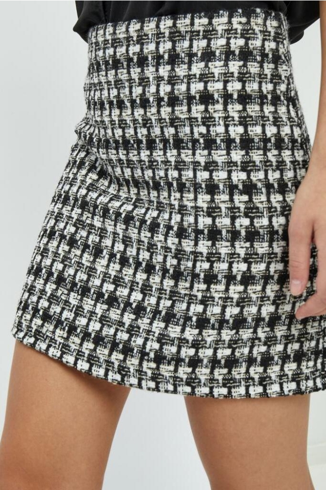 RENETE SHORT SKIRT MI5674 9303C BLACK CHECKED