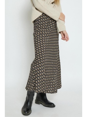 Minus Rok MARCELINE MIDI SKIRT MI5673 4043P NOMAD SAND PRINT