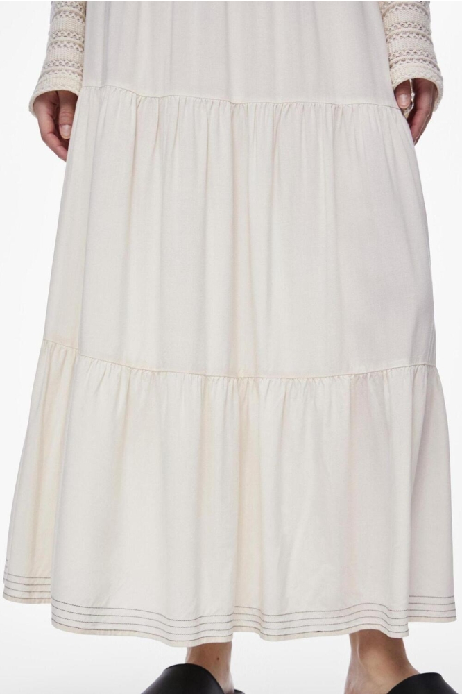 PCADELIA HW ANKLE SKIRT BC 17149375 BIRCH/EMBRODERY