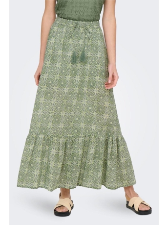Only Rok ONLMILEY ANKLE SKIRT PTM 15323921 Hedge Green/Ethnic boh