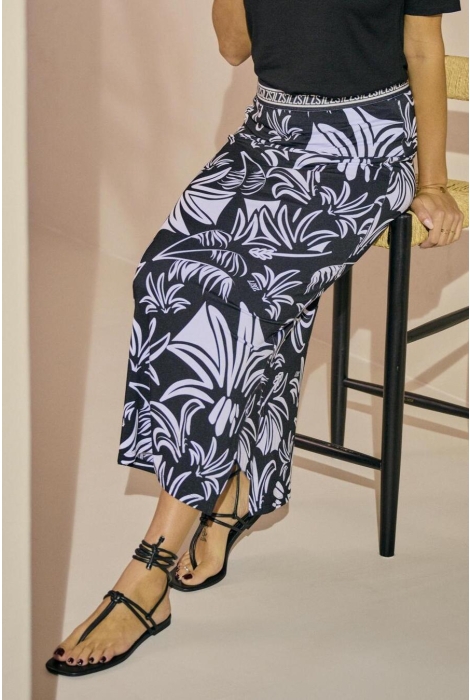 Zoso printed long skirt with details