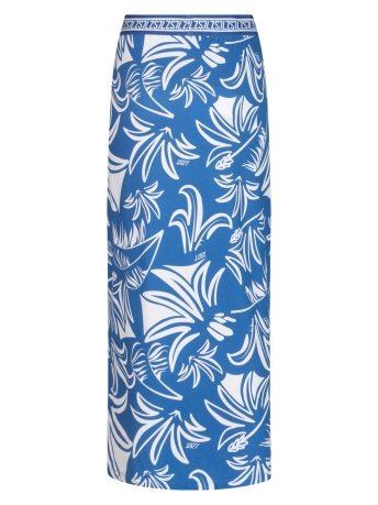 Zoso Rok ROSIE PRINTED LONG SKIRT WITH DETAILS 242 1010/0016 STRONG BLUE/WHITE
