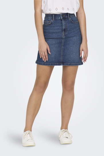 Jacqueline de Yong Rok JDYMOON HW REG SKIRT DNM MIX 15346528 DARK BLUE DENIM