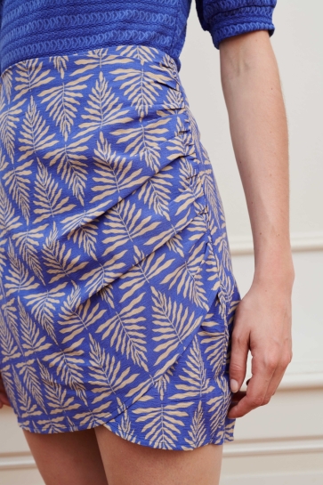 Lofty Manner Rok SKIRT MILOU QB31 1 807 zigzag leaves print