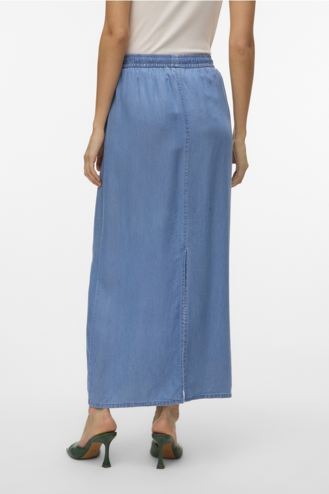 Vero Moda blauwe dames rok | Model achteraanzicht
