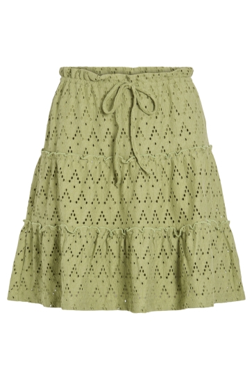 Vila Rok VIAMALINA HW SHORT SKIRT/PB 14104112 SAGE