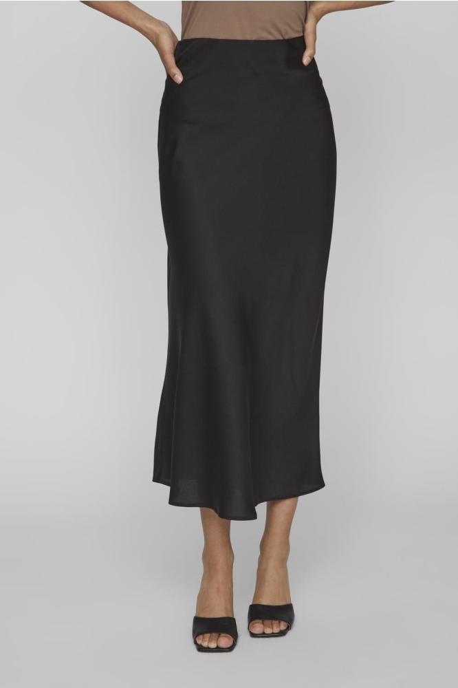 viellette hw midi skirt noos 14084182 vila rok black