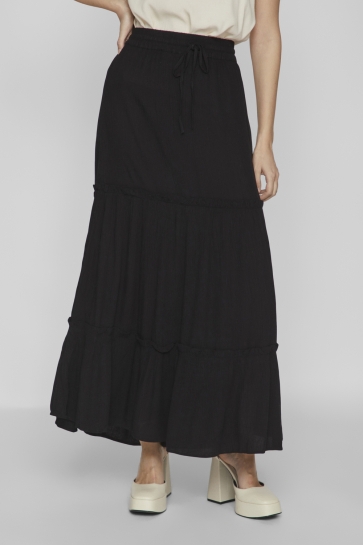 Vila Rok VIMESA HW MAXI SKIRT - NOOS 14090633 BLACK