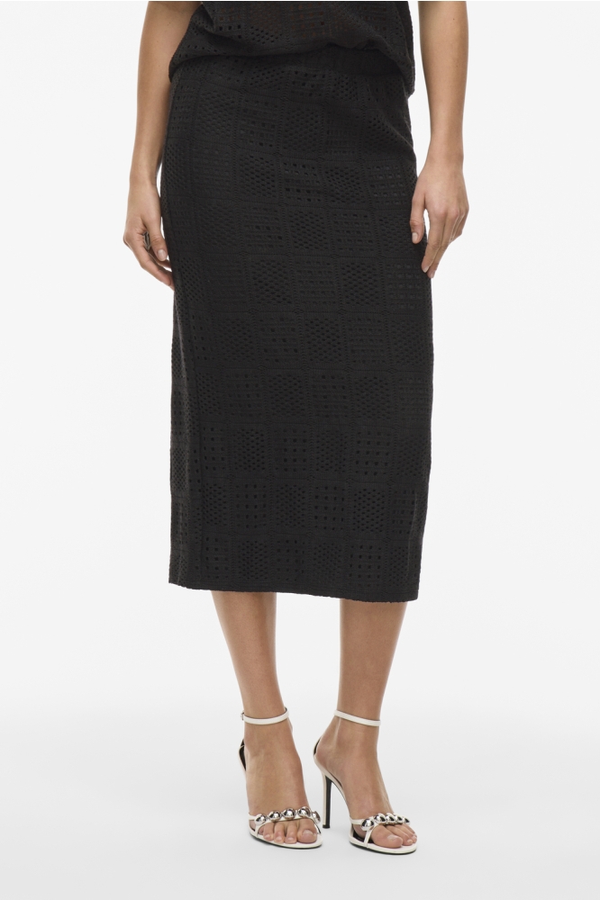 VINOVIRA HW MIDI SKIRT 14106576 BLACK BEAUTY