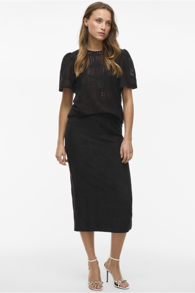 VINOVIRA HW MIDI SKIRT 14106576 BLACK BEAUTY
