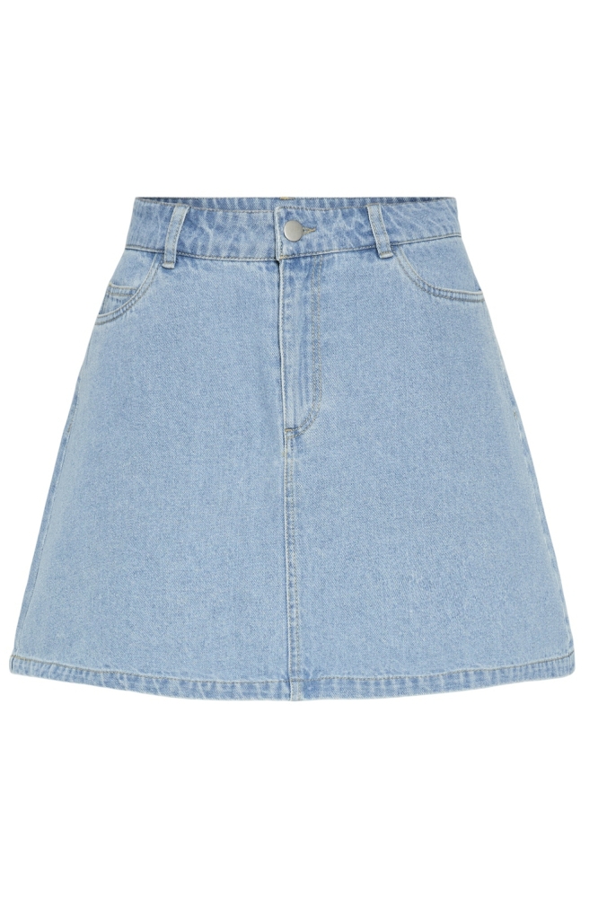 Pieces blauwe dames rok | Vooraanzicht