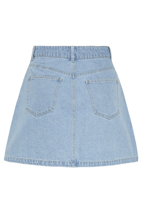 Pieces blauwe dames rok | Achteraanzicht
