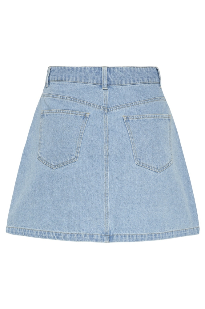 Pieces blauwe dames rok | Achteraanzicht