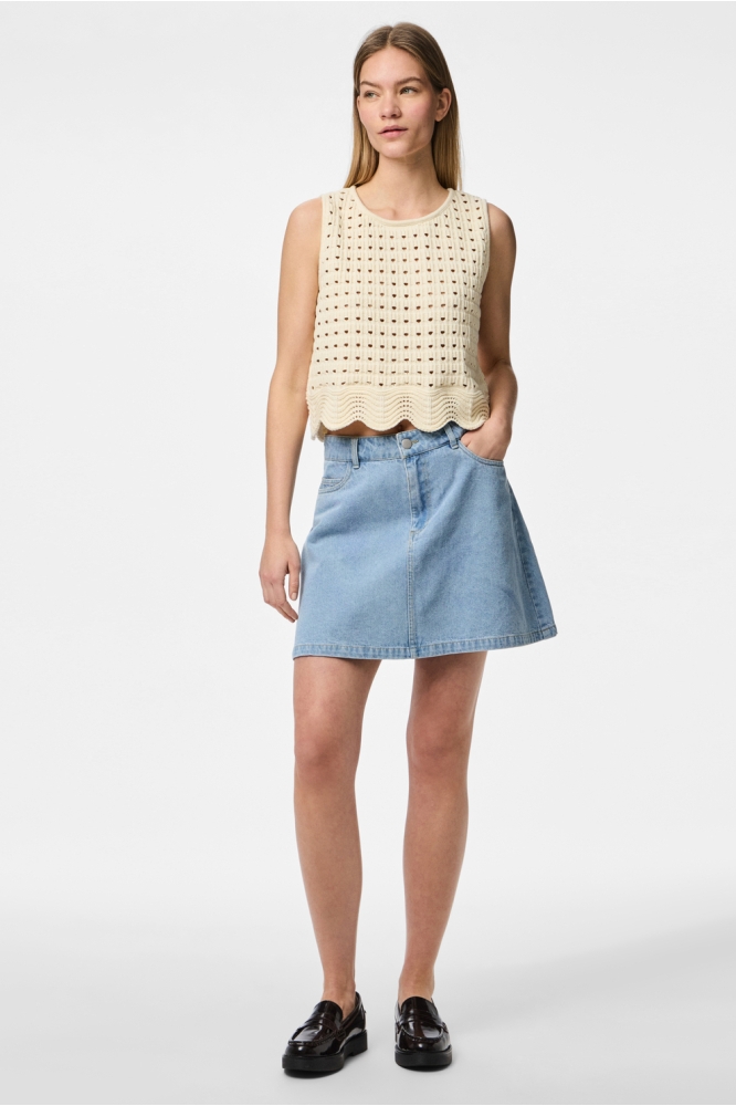 Pieces blauwe dames rok | Model