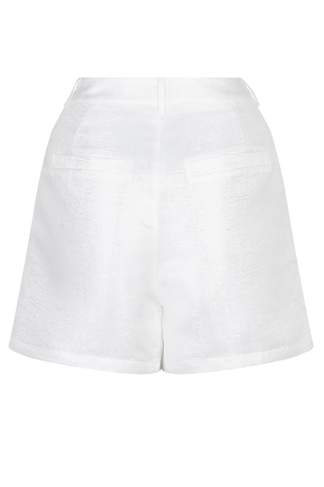 Lofty Manner witte dames korte broek | Achteraanzicht