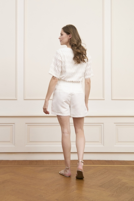 Lofty Manner witte dames korte broek | Model