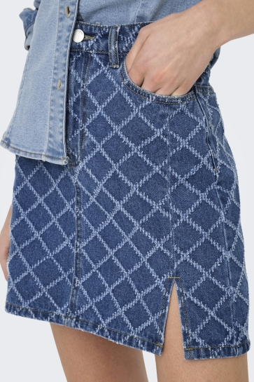 Jacqueline de Yong Rok JDYEMILIE MIDWAIST SKIRT DNM MDB 15353307 Medium Blue Denim