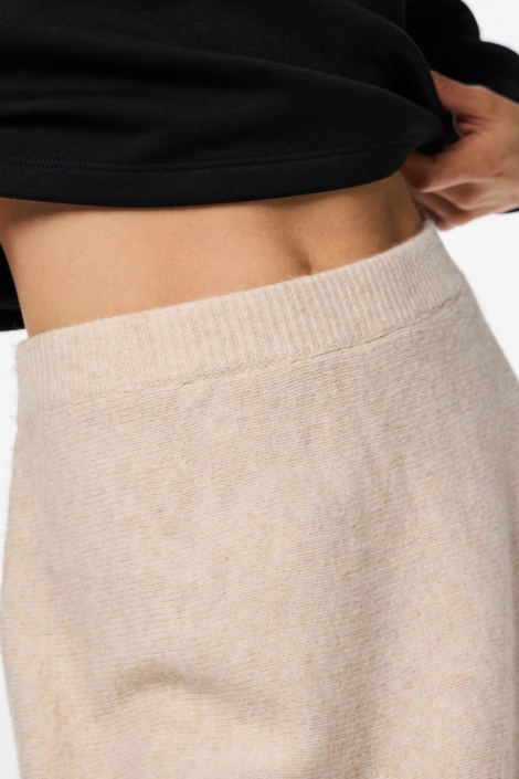 Pieces beige dames rok | Close up