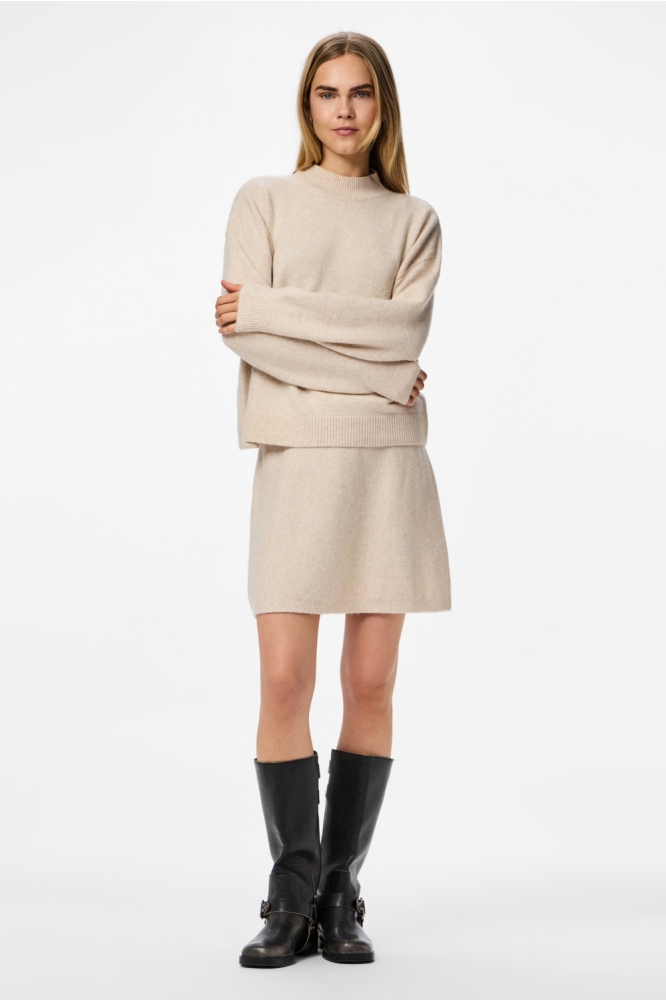 Pieces beige dames rok | Model