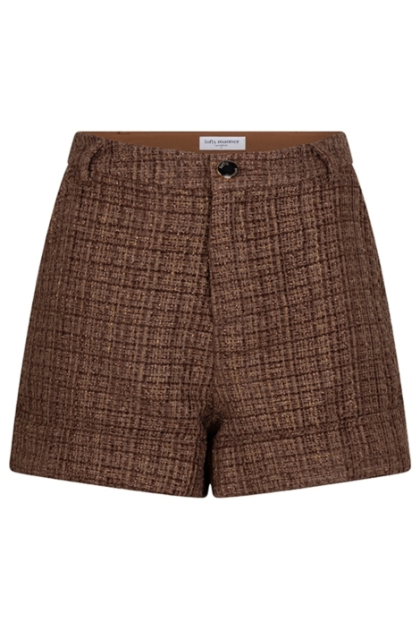 Lofty Manner bruine dames korte broek | Vooraanzicht