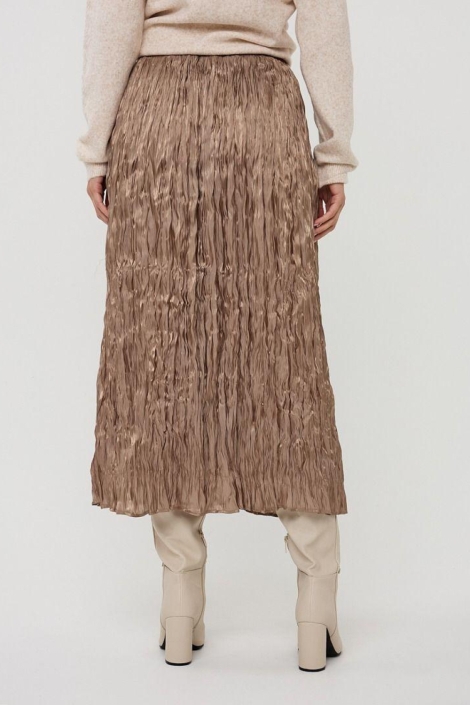 EsQualo taupe dames rok | Model achteraanzicht