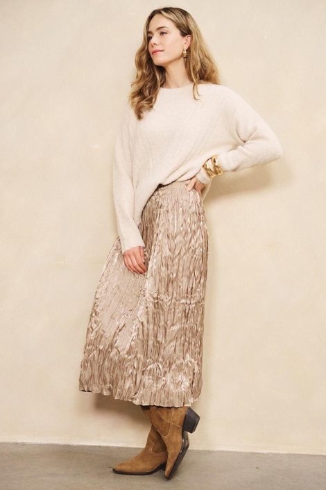 EsQualo taupe dames rok | Sfeerbeeld, In situatie