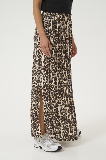 Kaffe Rok KAEDITA AMBER SKIRT 10509813 107281 NATUREL LEOPARD PRINT