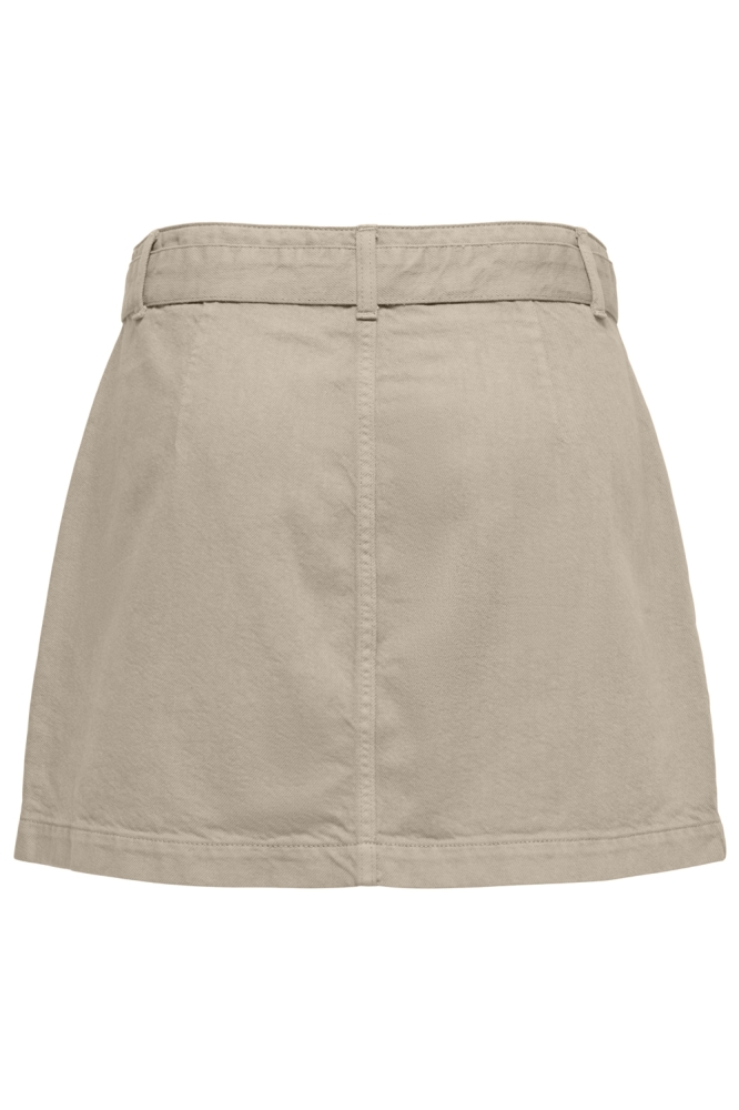 Only taupe dames rok | Achteraanzicht