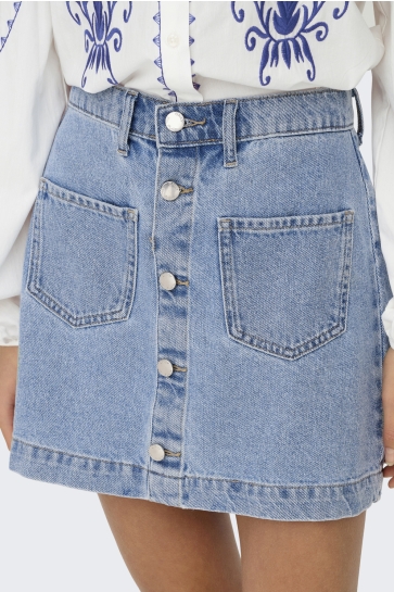 Only Rok ONLAMAZING HW SKIRT TAI DNM NOOS 15349035 Light Blue Denim