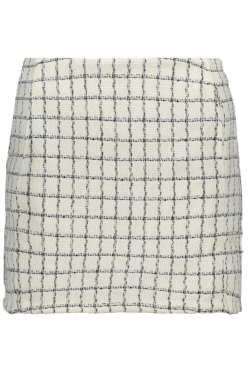 Vero Moda Rok VMMIRANDA SHORT BOUCLE SKIRT WVN EX 10340937 BRIGHT WHITE/BLACK
