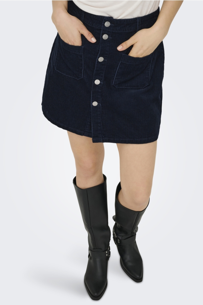 Jacqueline de Yong blauwe dames rok | Model vooraanzicht