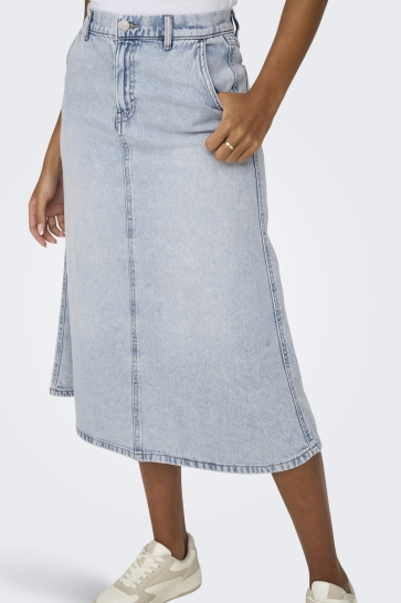 Only Rok ONLMINDY HW LOOSE DNM SKIRT NOOS 15320932 Light Blue Denim