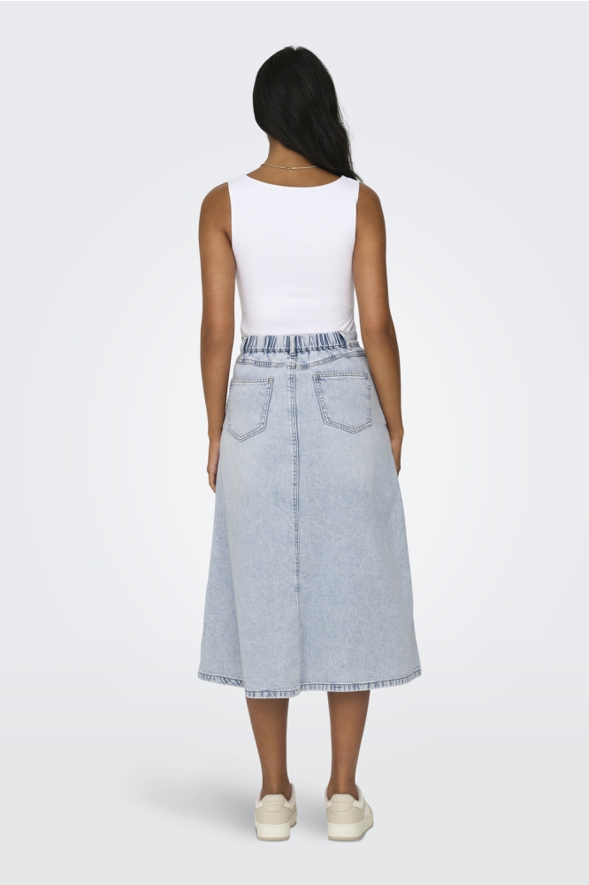 Only blauwe dames rok | Model achteraanzicht