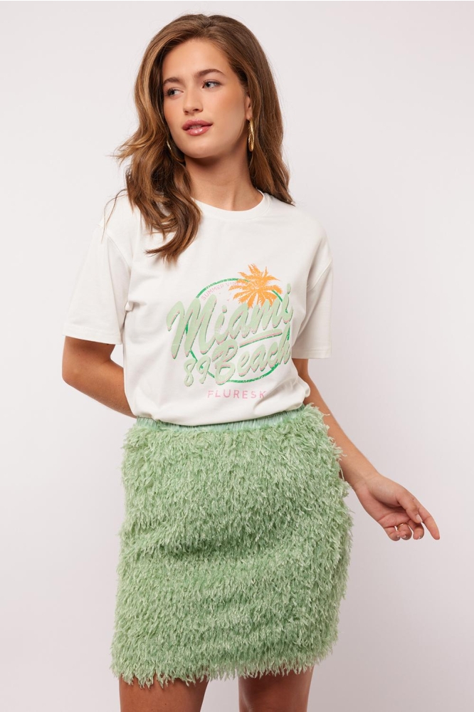 Fluresk groene dames rok | Model