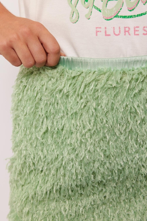 Fluresk groene dames rok | Close up