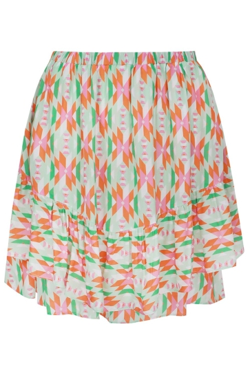 Fluresk Rok DAILY SKIRT 25ZFSF01 011754 OFFWHITE/EDGE WATER GREEN