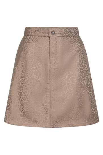 EsQualo Rok SKIRT FANCY ANIMAL LEATHER W25 12703 240 Gold