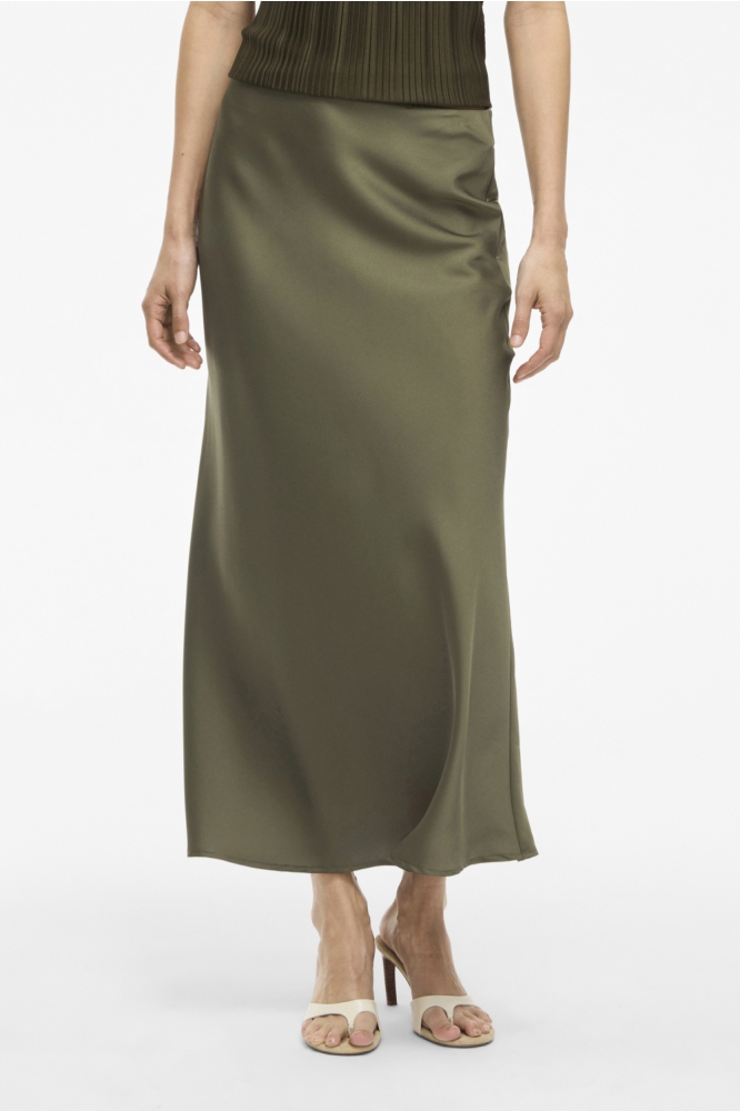 Vila groene dames rok | Model vooraanzicht