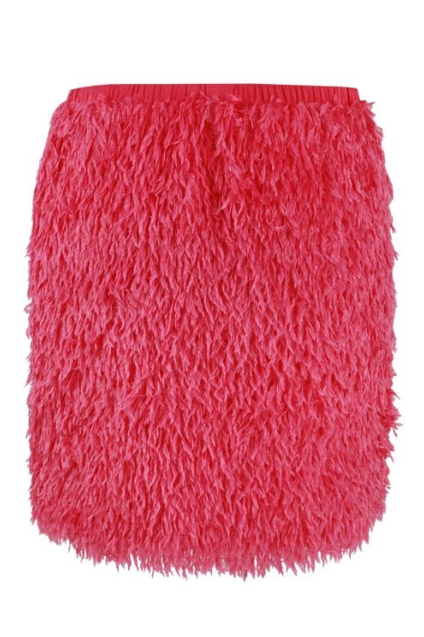 Fluresk roze dames rok | Achteraanzicht