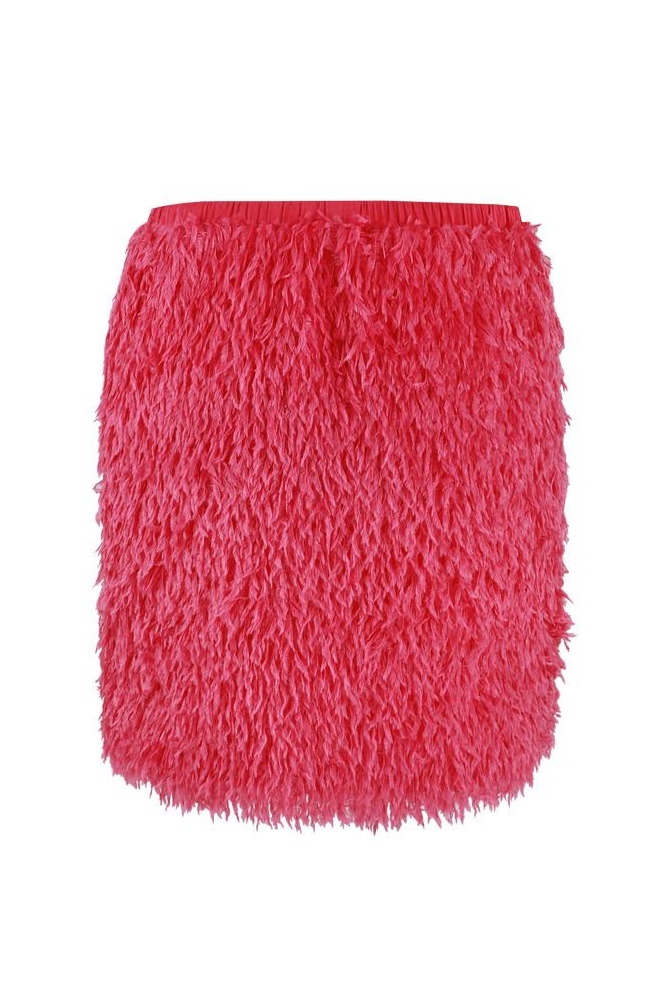 Fluresk roze dames rok | Achteraanzicht