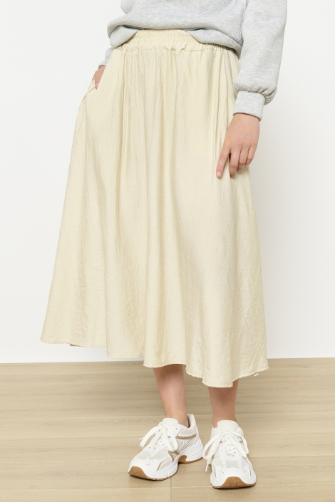LolaLiza beige dames rok | Model vooraanzicht