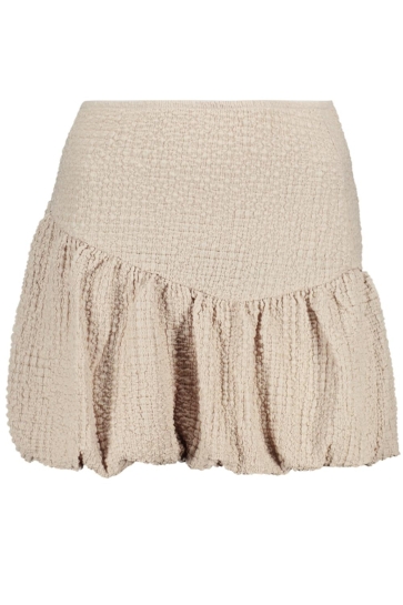 Vero Moda Rok VMBOBBIE BUBBLEHEM MINI SKIRT EXP 10337999 Pumice Stone