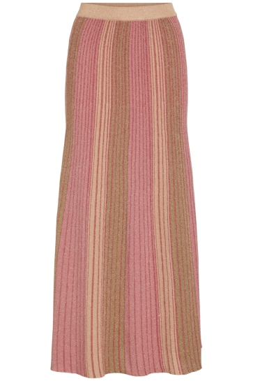 Vila Rok VIMELVINA GLITTER KNIT ANKLE SKIRT 14105866 AURORA RED/MULTI COLO