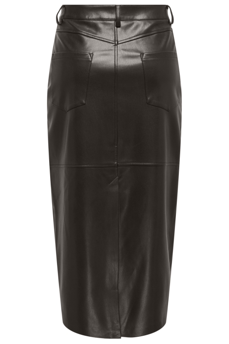 Only bruine dames rok | Achteraanzicht