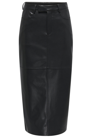 Only Rok ONLVERONA FAUX LEATHER LONG SKIRT C 15350363 Black