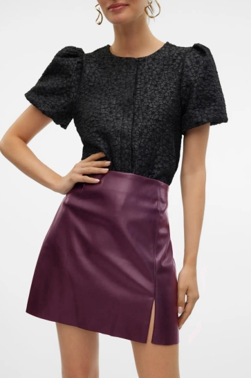 Vero Moda Rok VMNELLY HR SHORT PL SKIRT NOOS 10322469 Winetasting