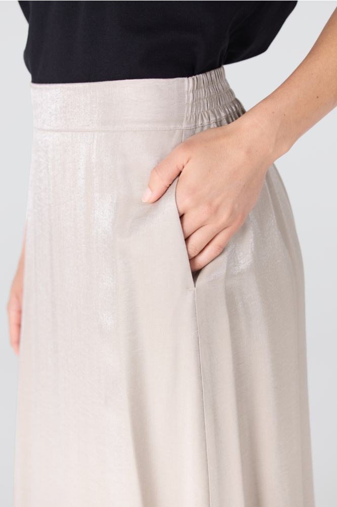 Juffrouw Jansen beige dames rok | Close up