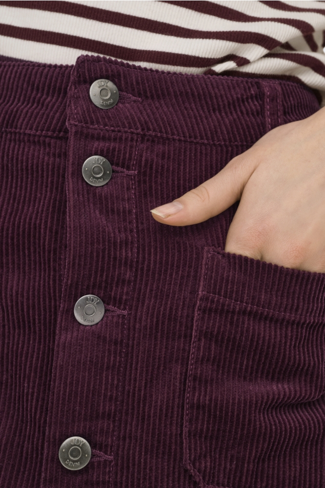 Jacqueline de Yong bordeaux dames rok | Close up